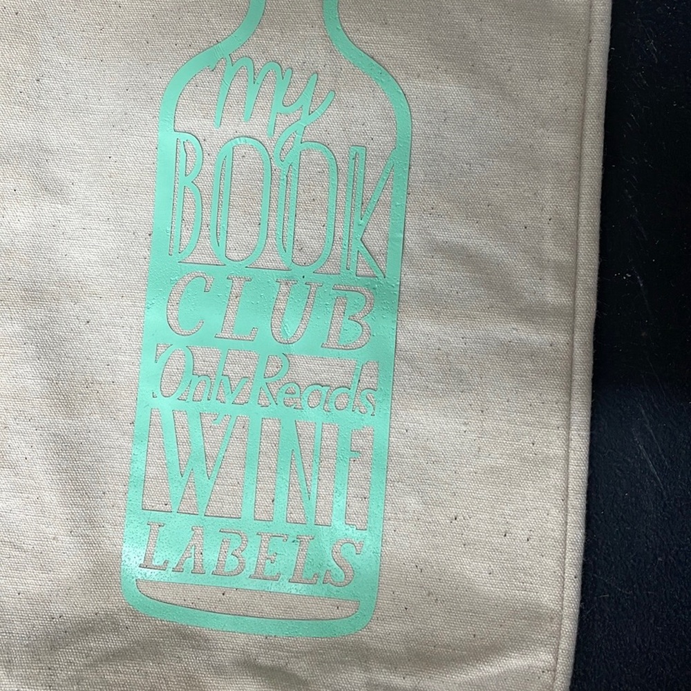 3/$6 My book club only reads wine bottle labels wine bottle bag